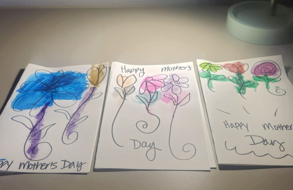Hand-painted Mother's Day cards