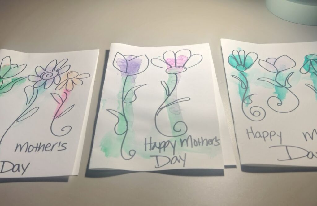Hand-painted Mother's Day cards