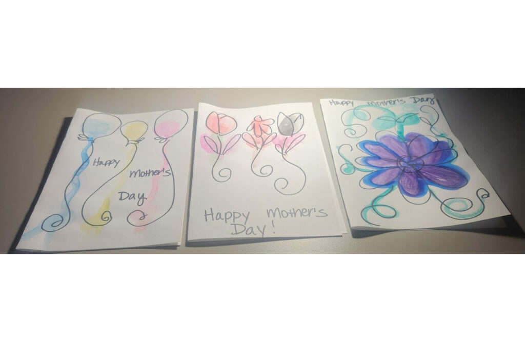 Hand-painted Mother's Day card