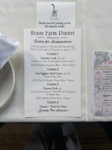 Braise menu