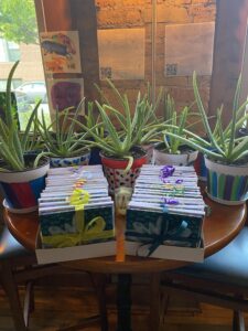 plants and notecards