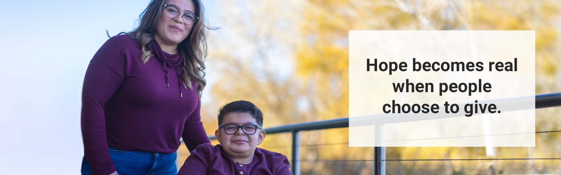 Hope becomes real when people choose to give