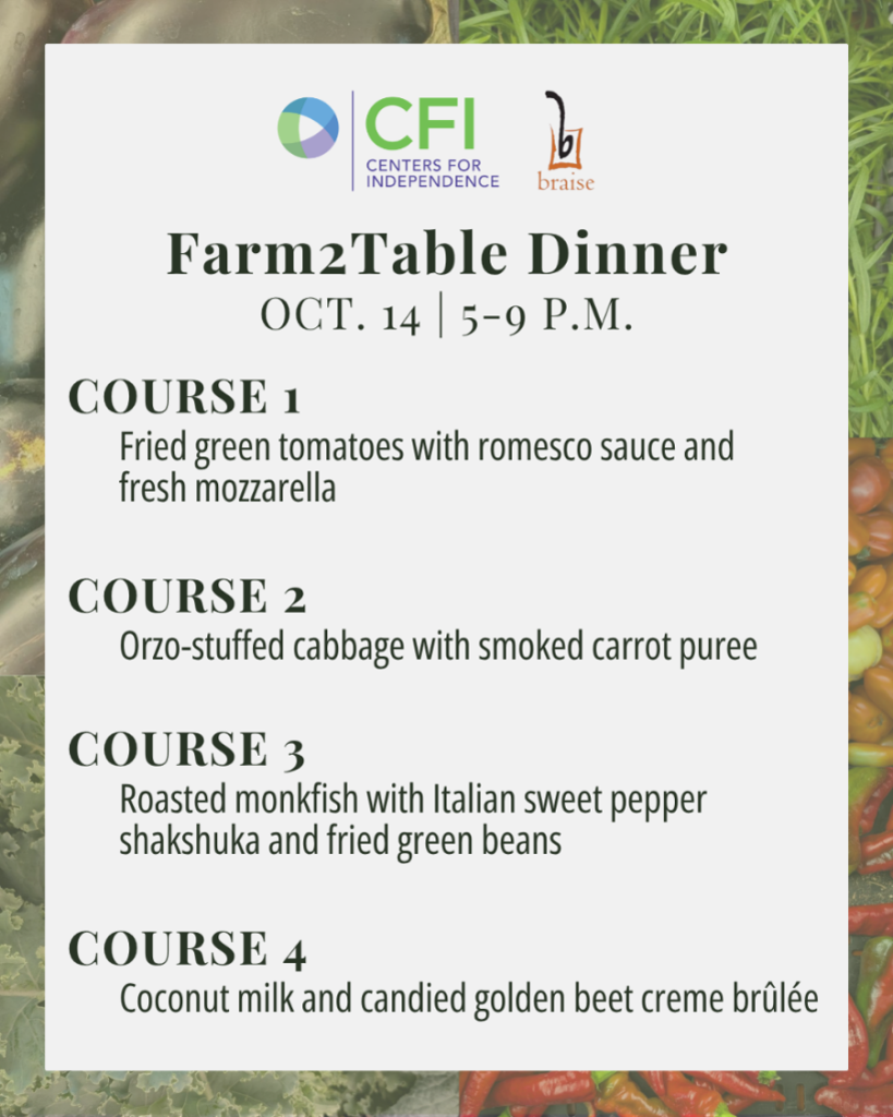Braise Dinner Menu